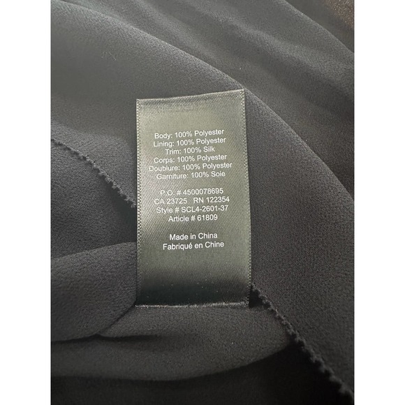 Wilfred Aritzia Black Off-the-Shoulder Chiffon Talence Blouse Size XXS - Picture 10 of 10